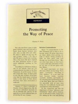 Promoting the Way of Peace - Clarence Y. Fretz
